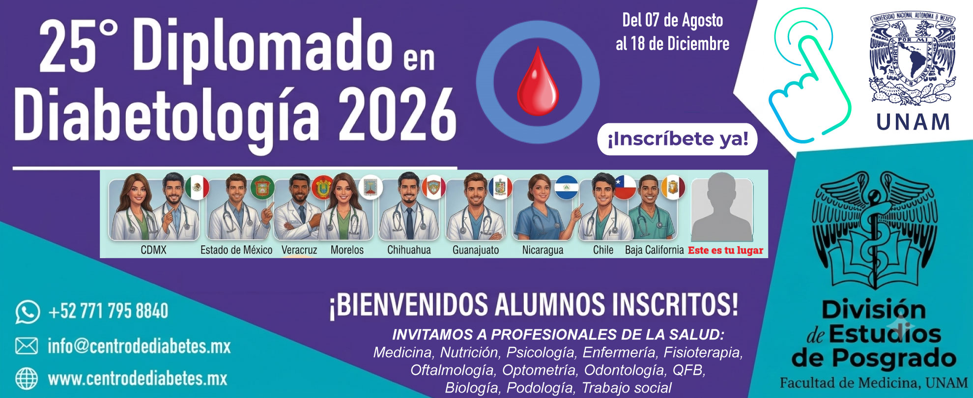 25° Diplomado en Diabetología, Manejo y Educación para el Autocuidado en Diabetes 2026